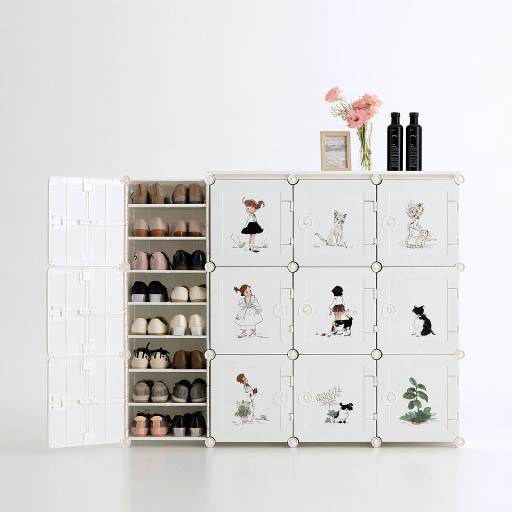 Scarpiera in plastica, colore bianco