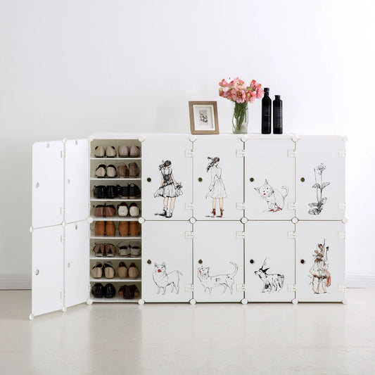 Scarpiera in plastica, colore bianco